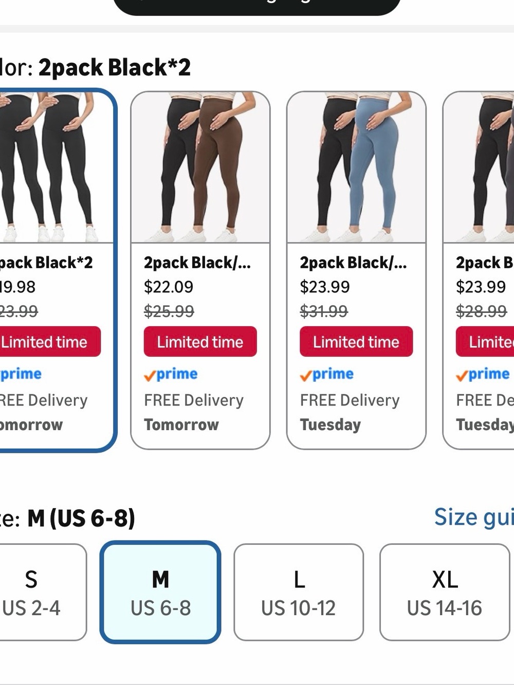 7 PAIRS of Maternity Over-Belly Leggings – Black - Picture 2 of 5